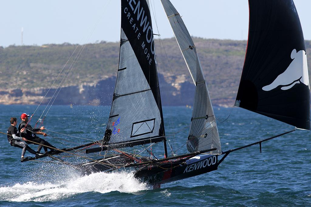 Rabbitohs-kenwood create more a gallant second placing photo copyright Frank Quealey /Australian 18 Footers League http://www.18footers.com.au taken at  and featuring the  class