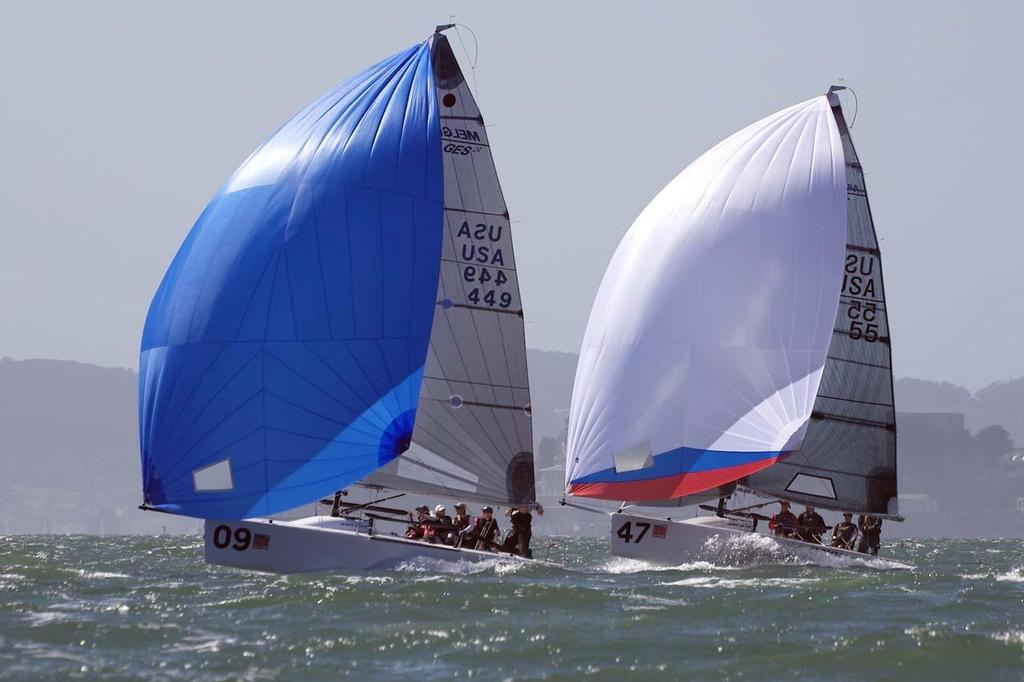 09 Relentless and 47 Gnarly Rucca, day one - 2013 Melges 24 World Championship photo copyright Chuck Lantz http://www.ChuckLantz.com taken at  and featuring the  class