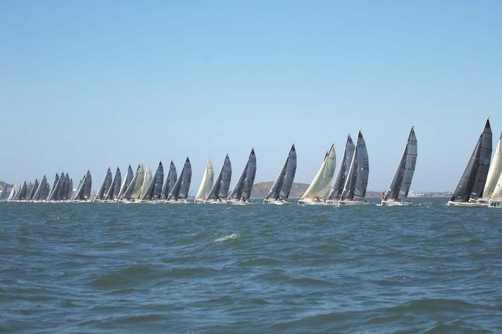 79 Melges 24s hit the line on Day One of the 2013 Melges 24 World Championship © Chuck Lantz http://www.ChuckLantz.com