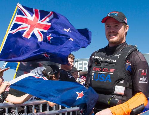 Oracle Team USA:  Tom Slingsby after <br />
Race 17 <br />
<br />
 © Carlo Borlenghi/Luna Rossa http://www.lunarossachallenge.com