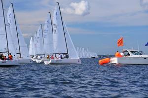 Teams in action at the  J/70 North American Championship day 1 photo copyright J/70 Class Association taken at  and featuring the  class
