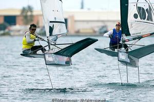 2013 Moth World Championship Day 5 photo copyright ThMartinez/Sea&Co http://www.thmartinez.com taken at  and featuring the  class