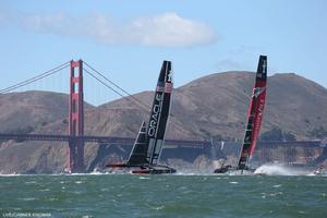 25/09/2013 - San Francisco (USA,CA) - 34th America's Cup - Oracle Team USA vs Emirates Team New Zealand, Race Day 15 photo copyright ACEA / Photo Abner Kingman http://photo.americascup.com taken at  and featuring the  class