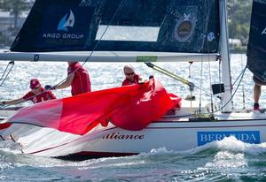 Stena Sailing Team on the Practice Day at the Argo Gold Cup 2013, Bermuda, part of the Alpari WMRT. photo copyright  OnEdition / WMRT http://wmrt.com/ taken at  and featuring the  class