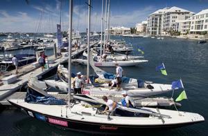 Crews prepare for the Practice Day at the Argo Gold Cup 2013, Bermuda, part of the Alpari WMRT. photo copyright  OnEdition / WMRT http://wmrt.com/ taken at  and featuring the  class