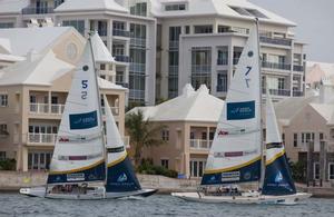 Digicel Business Match Racing and Black Swan Racing at the Argo Group Gold Cup, Bermuda, part of the Alpari World Match Racing Tour. 
 photo copyright  OnEdition / WMRT http://wmrt.com/ taken at  and featuring the  class