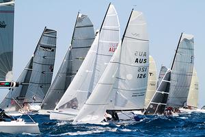 Busy on the start line - Australian Sports Boat Association QLD Titles 2013 photo copyright Teri Dodds http://www.teridodds.com taken at  and featuring the  class