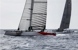 GC32s in action during the Extreme Sailing Series in Nice photo copyright Christophe Launay taken at  and featuring the  class