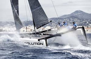 GC32s showcased at Extreme Sailing Series in Nice photo copyright Christophe Launay taken at  and featuring the  class