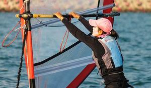 Hard Work Women's RS-X - 2013 ISAF Sailing World Cup Qingdao Day 4 photo copyright ISAF  taken at  and featuring the  class