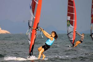 Maayan Davidovich (ISR) Women's RS-X - 2013 ISAF Sailing World Cup Qingdao Day 5 photo copyright ISAF  taken at  and featuring the  class