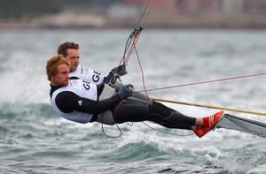 Stevie Morrison and Ben Rhodes in action at the 2012 Olympic Games photo copyright  Richard Langdon http://www.oceanimages.co.uk taken at  and featuring the  class