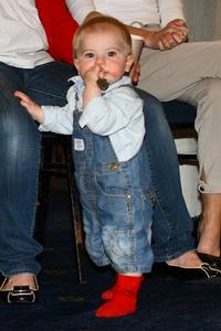 Young supporter - America&rsquo;s Cup Day 12 Royal New Zealand Yacht Squadron photo copyright Richard Gladwell www.photosport.co.nz taken at  and featuring the  class