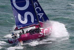 October 4 2013 - Team SCA sailing trials in the English Channel photo copyright Rick Tomlinson/Volvo Ocean Race http://www.volvooceanrace.com taken at  and featuring the  class