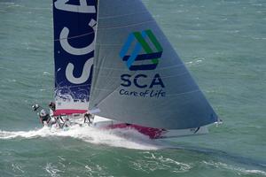 October 4 2013 - Team SCA sailing trials in the English Channel photo copyright Rick Tomlinson/Volvo Ocean Race http://www.volvooceanrace.com taken at  and featuring the  class