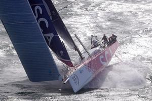 October 4 2013 - Team SCA sailing trials in the English Channel photo copyright Rick Tomlinson/Volvo Ocean Race http://www.volvooceanrace.com taken at  and featuring the  class