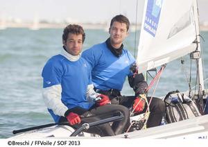 2013 Semaine Olympique Francaise - Sofian Bouvet and Jeremie Mion (FRA) photo copyright  Breschi / FFVoile / SOF 2013 http://sof.ffvoile.com/ taken at  and featuring the  class