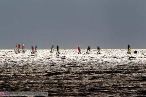 Sun and cloud for the slalom fleet - 2013 PWA Sylt World Cup photo copyright  John Carter / PWA http://www.pwaworldtour.com taken at  and featuring the  class