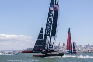 Oracle Team USA in action photo copyright Guilain Grenier Oracle Team USA http://www.oracleteamusamedia.com/ taken at  and featuring the  class