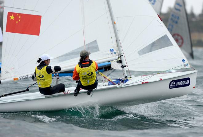 470 Women / Shasha CHEN & Haiyan GAO (CHN) - 2013 ISAF Sailing World Cup - Melbourne © Jeff Crow/ Sport the Library http://www.sportlibrary.com.au