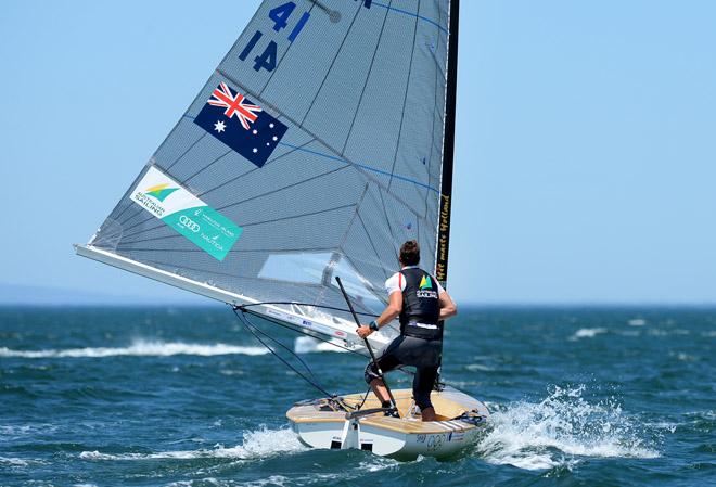 Finn / Jake Lilley (AUS) - 2013 ISAF Sailing World Cup - Melbourne © Jeff Crow/ Sport the Library http://www.sportlibrary.com.au