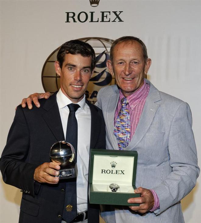 Matt Belcher and coach Victor Kovalenko (AUS) - 2013 Rolex ISAF World Sailor of the Year, Oman ©  Rolex/ Kurt Arrigo http://www.regattanews.com