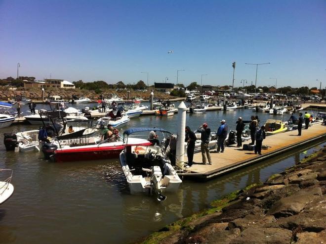 At the end of a hards days fishing all you want to do is get home....not this day. © Jarrod Day