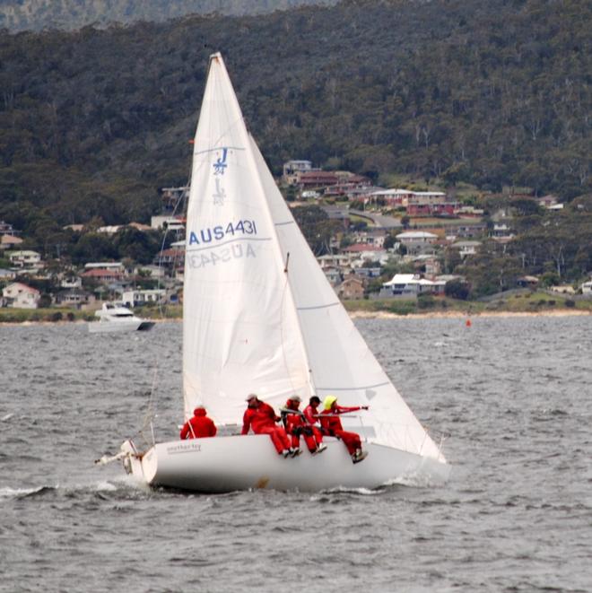 J24 Another Toy had a good day on the Derwent, excelling in the fresh to strong southerly. © Peter Campbell