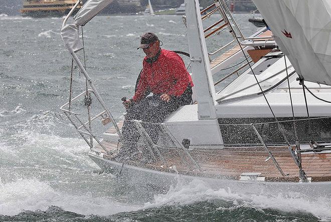 A hard earned thirst, all right. Even smiled after finishing his work. - 2013 Beneteau Cup ©  John Curnow