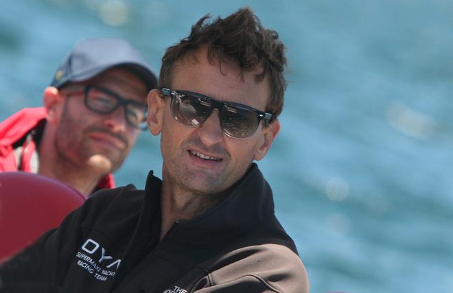 Michael Coxon, watching the race start from aboard Neville Crichton’s Cigarette power boat. © Crosbie Lorimer http://www.crosbielorimer.com