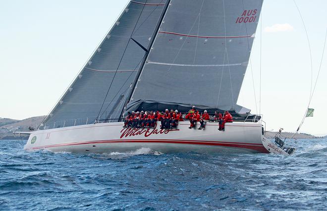 Wild Oats XI approaches the finish - Finish line, 2013 Rolex Sydney Hobart - Day 4 © Crosbie Lorimer http://www.crosbielorimer.com