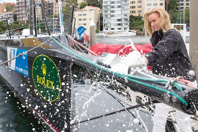 Rolex Sydney to Hobart 2013 - Lisa Allen launches the new Ichi Ban 60fter (Matt Allen)<br />
 ©  Andrea Francolini / Rolex http://www.afrancolini.com