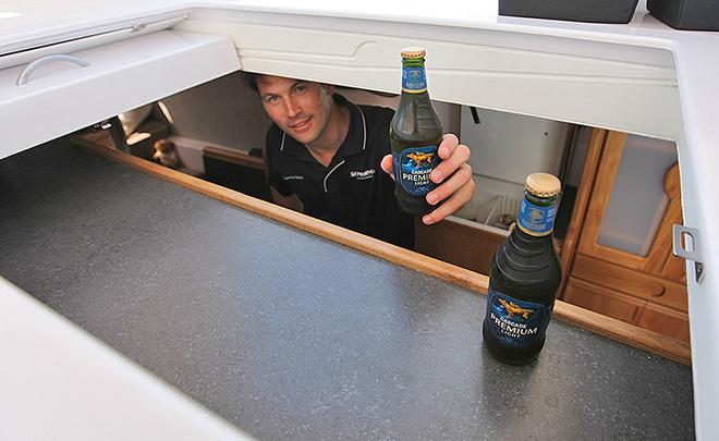 Just one of the thing the new galley hatch is good for! - Seawind 1000XL2 ©  John Curnow