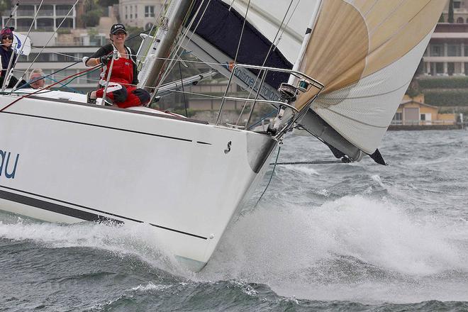 Despite the decline in the weather, there were many smiles, even from Bowpersons! - 2013 Beneteau Cup ©  John Curnow