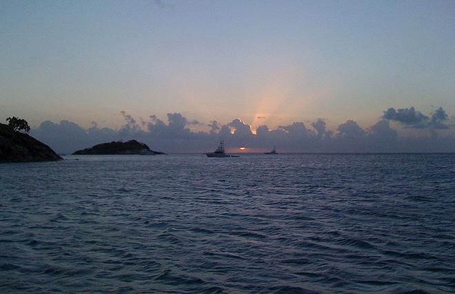 Sportsfishermen lie at anchor after a big day tagging sailfish. ©  John Curnow