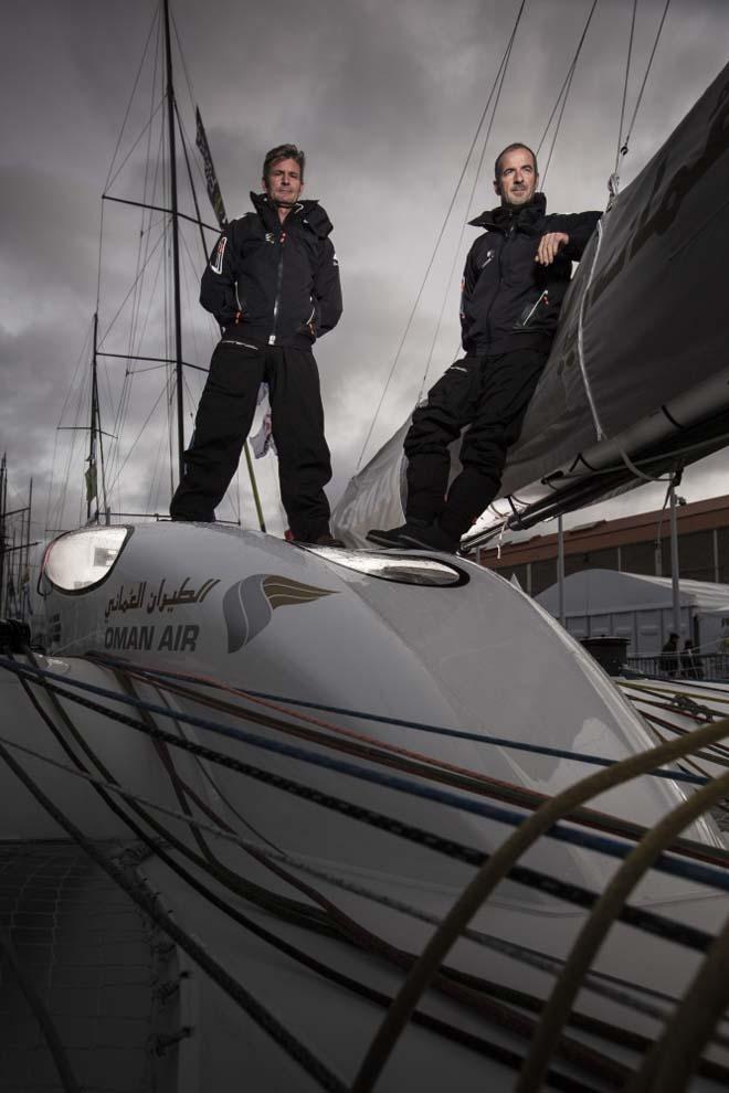 Oman Air Musandam MOD70 skipper Sidney Gavignet (FRA) with co skipper Damian Foxall (IRL) © Lloyd Images