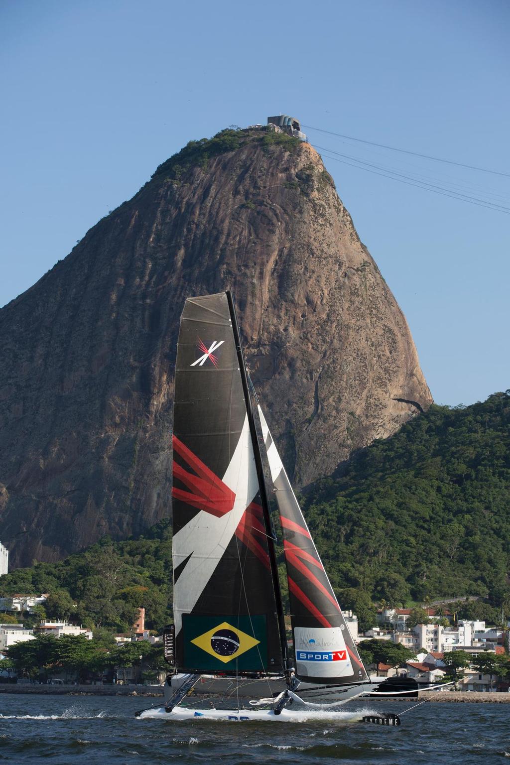 Team Brazil compete in Rio de Janeiro in 2012 under the iconic Sugar Loaf Mountain © Lloyd Images