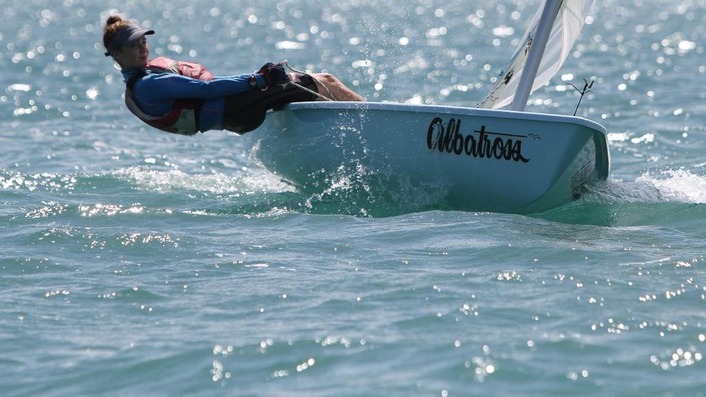 Emma Barsi sailing the Laser 4.7 'Albatross' from Townsville Sailing Club © Tom Orr