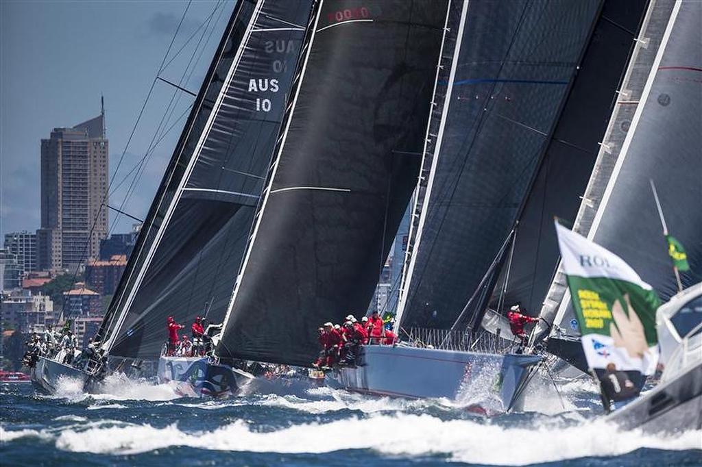 Maxis at the start of the 2013 Rolex Sydney Hobart Race  ©  Rolex / Carlo Borlenghi http://www.carloborlenghi.net