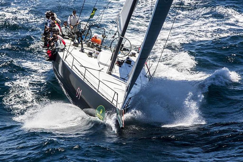 Ichi Ban (Matt Allen) charges down Sydney Harbour - 29013 Rolex Sydney Hobart start &copy;  Rolex/Daniel Forster http://www.regattanews.com