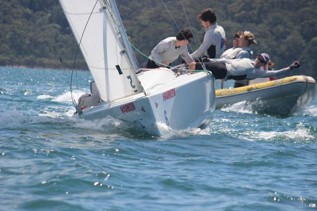 Second placed Malcolm Parker and crew coming to the top mark - photo by Damian Devine © Damian Devine