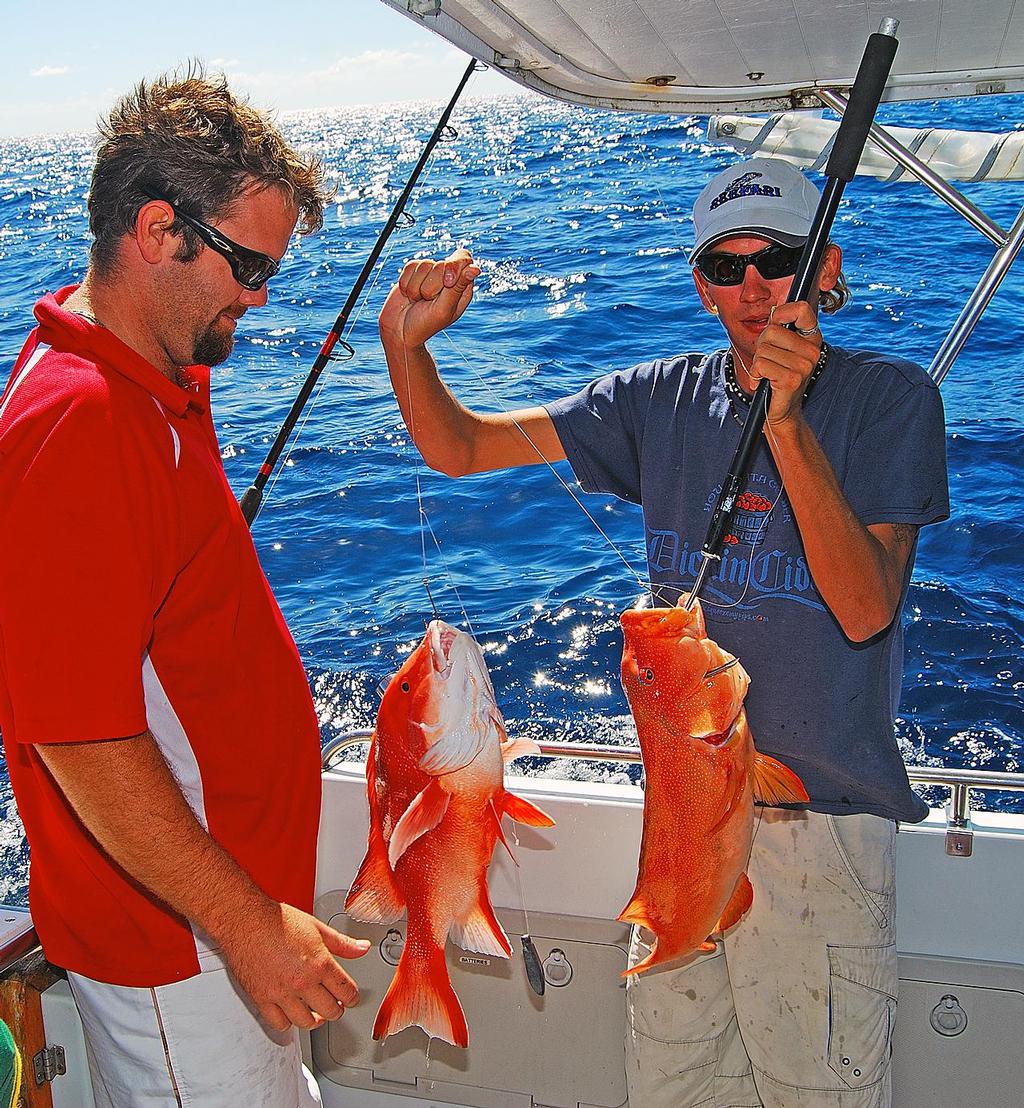 Double hook-ups can be hard on tackle and hooks.  Don't use cheapies! © Lee Brake