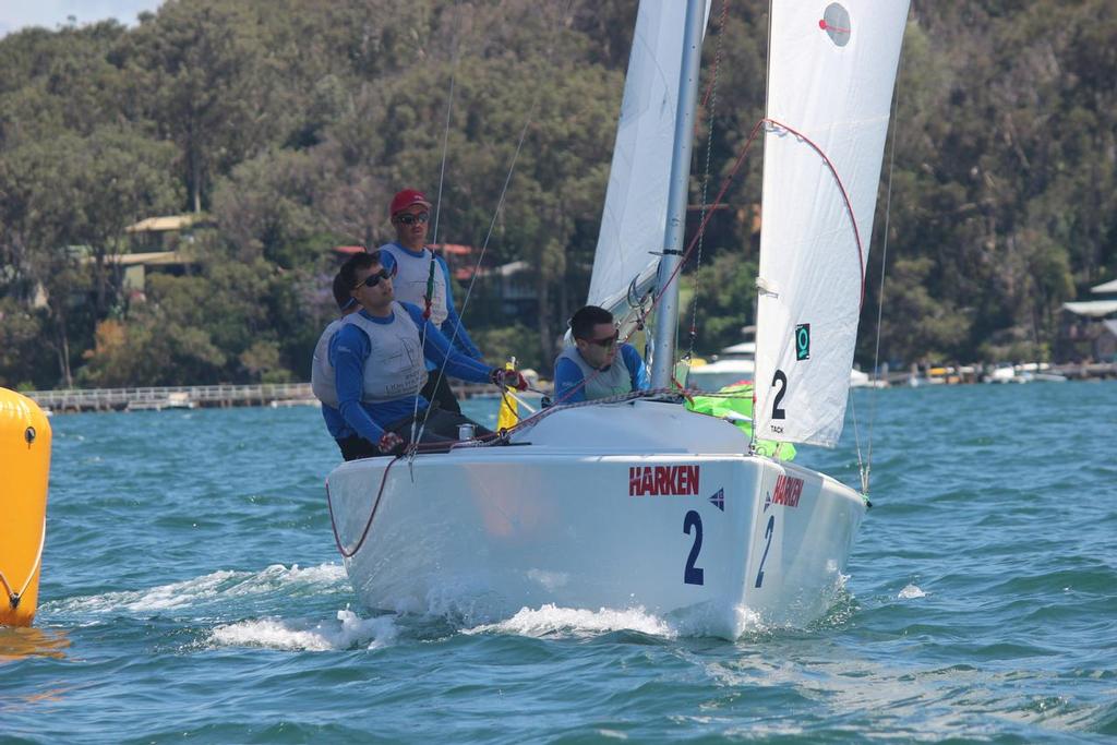 Day one leader Chris Steele in action at the top mark © Damian Devine