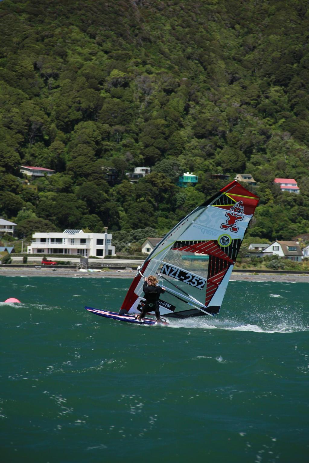 Laurence Carey - winner of the Wellington Windsurfing Slalom Plus 2013 photo copyright Isaac Spedding taken at  and featuring the  class