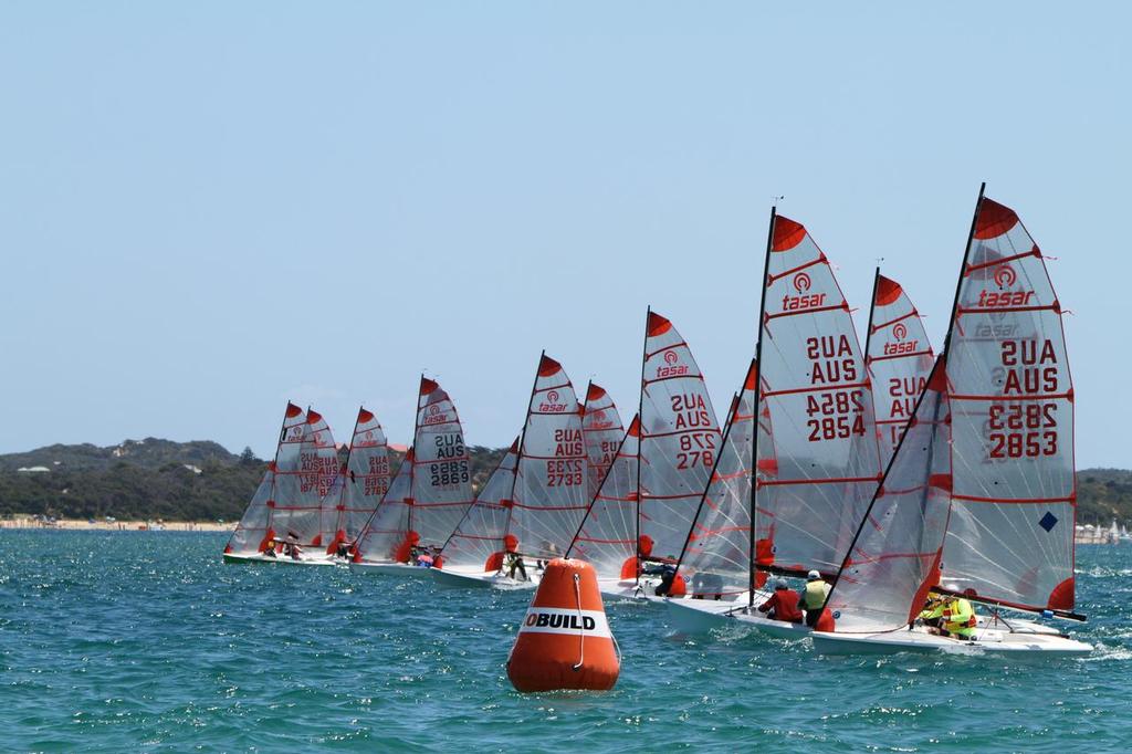Tasars starting Tasar State Titles Heat 2 © Russell Bates
