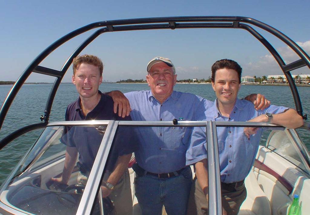 Happy days, going for a cruise with their late father, John Snr. © Mark Rothfield