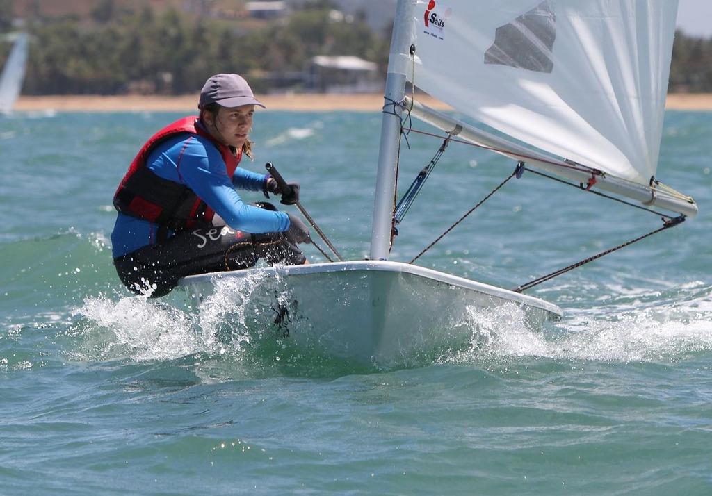 Miranda Wilson sailing the Laser 4.7 'Tsunami' from Mission Beach Sailing Club © Tom Orr
