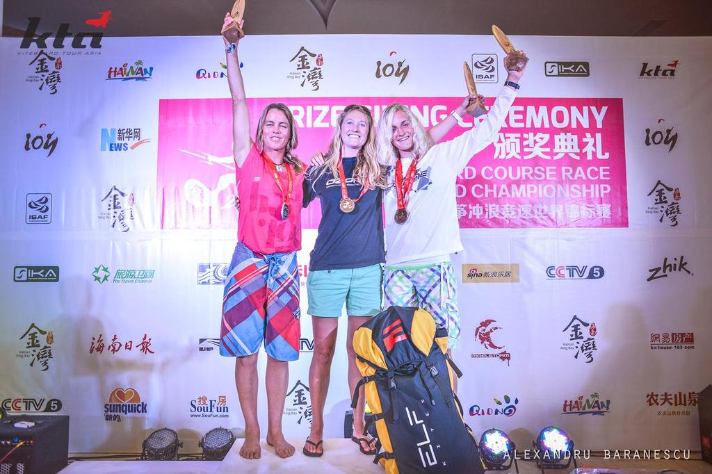 Prize giving day five of the IKA Kiteboard Race World Championship 2013 on November 24, 2013 at King Bay Qionghai, China. Photo by Alexandru Baranescu / KTA ©  Icarus Sailing Media http://www.icarussailingmedia.com/