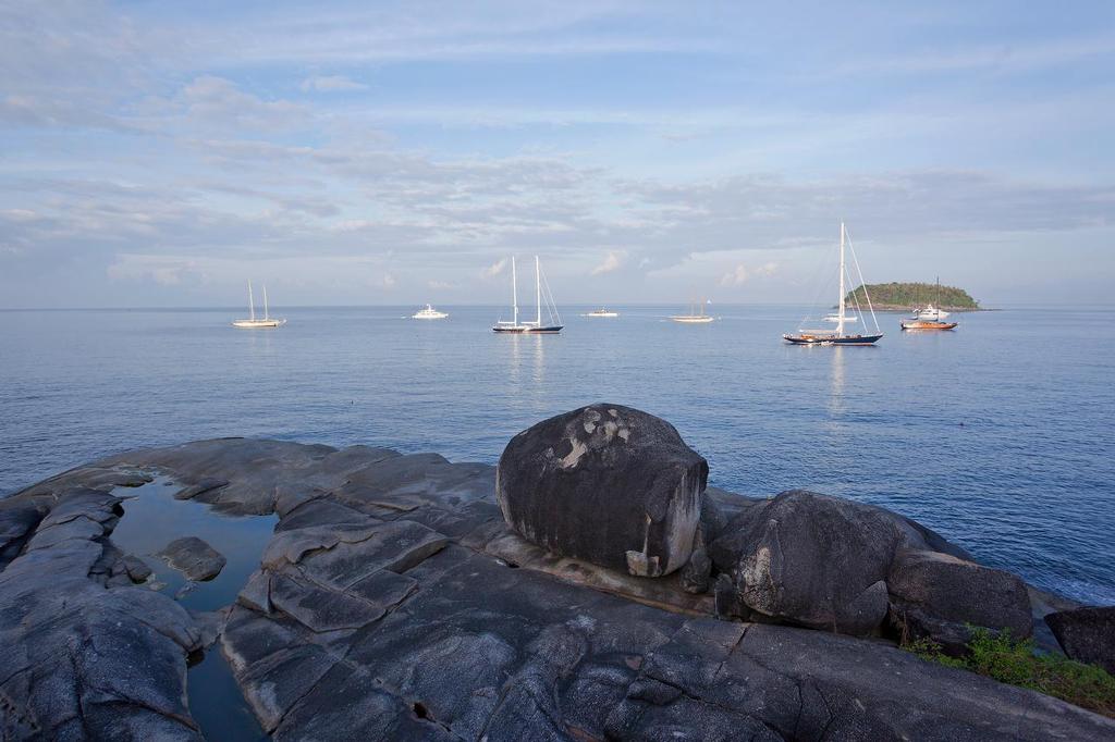 The fleet at Kata Rocks, 0800h. Asia Superyacht Rendezvous 2013. © Guy Nowell http://www.guynowell.com