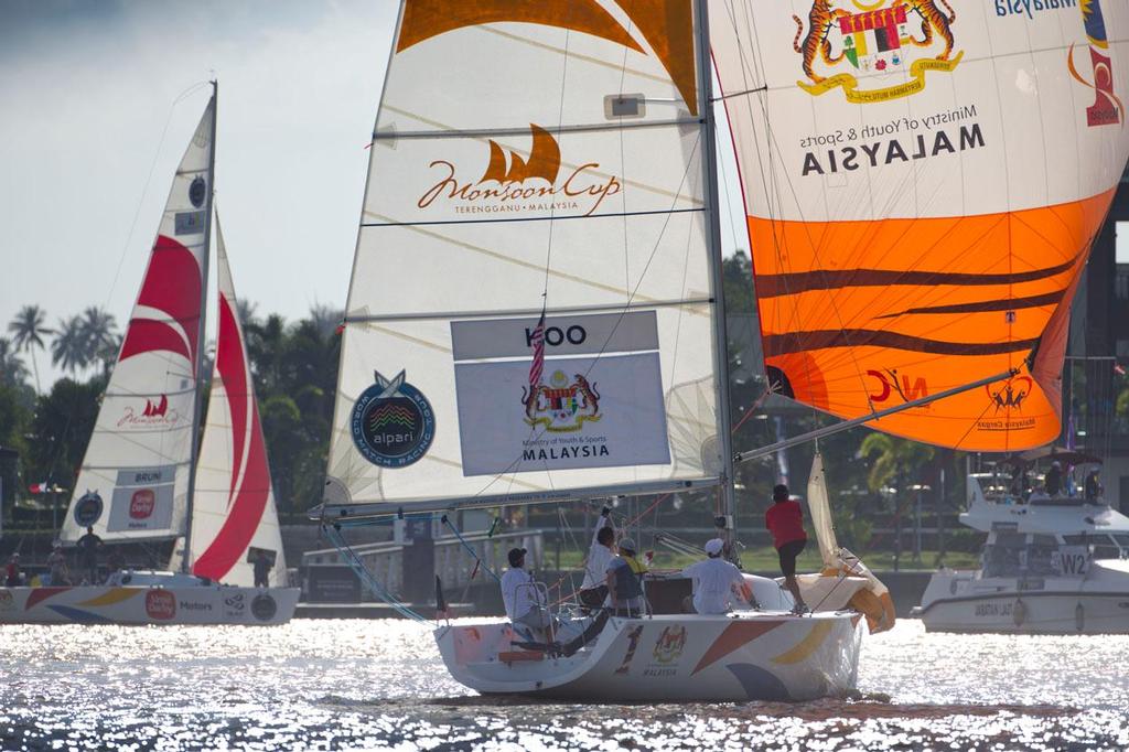 Koo Racing Team on Day 2 at the Monsoon Cup, Malaysia, the final round of the Alpari World Match Racing Tour. photo copyright  OnEdition / WMRT http://wmrt.com/ taken at  and featuring the  class